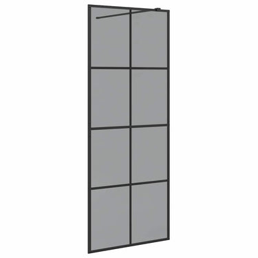 Vidaxl inloop douche wand zwart 80 x 195 cm gehard glas
