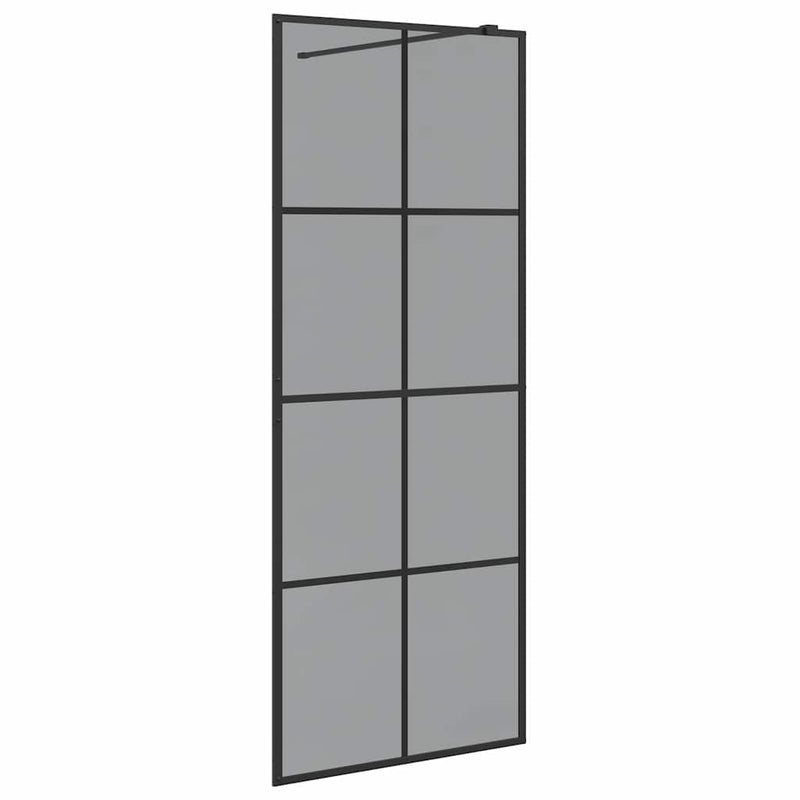 Load image into Gallery viewer, Vidaxl inloop douche wand zwart 80 x 195 cm gehard glas
