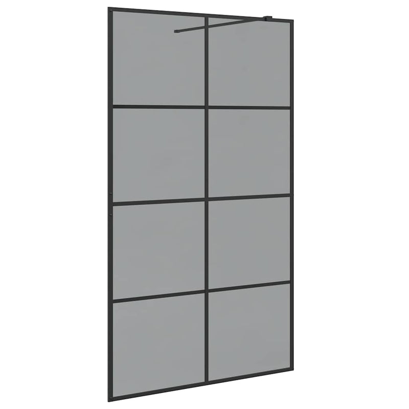 Load image into Gallery viewer, Vidaxl inloop douche wand zwart 115 x 195 cm gehard glas
