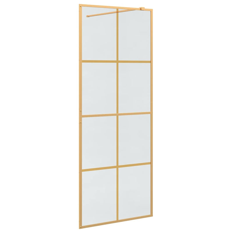 Load image into Gallery viewer, Vidaxl inloop douche wand goud 80 x 195 cm gehard glas

