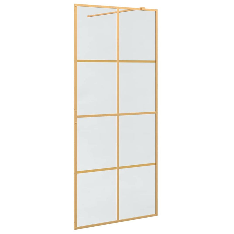 Load image into Gallery viewer, Vidaxl inloop douche wand goud 90 x 195 cm gehard glas
