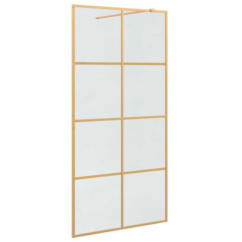 Load image into Gallery viewer, Vidaxl inloop douche wand goud 100 x 195 cm gehard glas
