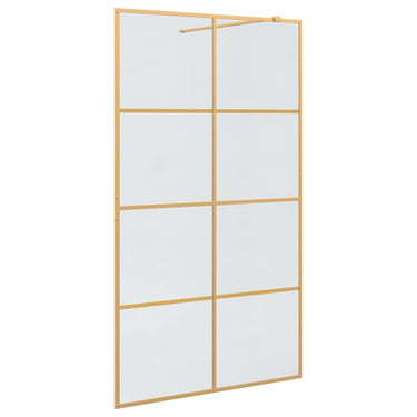 Vidaxl inloop douche wand goud 115 x 195 cm gehard glas