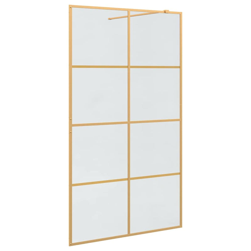 Load image into Gallery viewer, Vidaxl inloop douche wand goud 115 x 195 cm gehard glas
