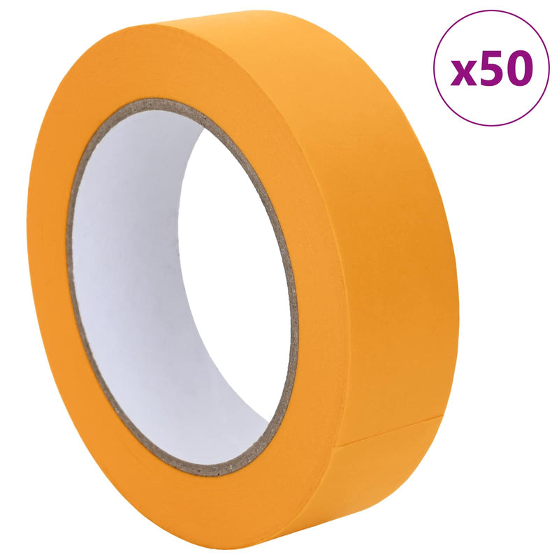 Load image into Gallery viewer, Vidaxl verf maskertapes 50 st geel 30mm x 50m papier
