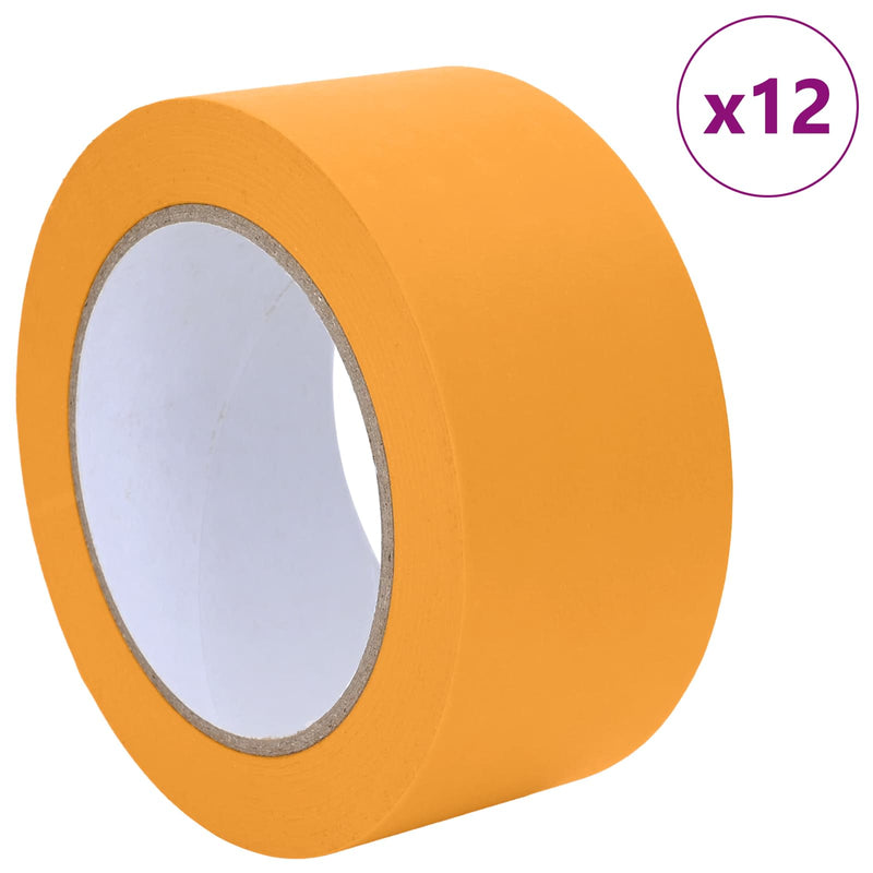 Load image into Gallery viewer, Vidaxl verf maskertapes 12 st geel 50mm x 50m papier
