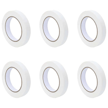 Vidaxl verf maskertapes 6 pcs wit 19mm x 50m papier