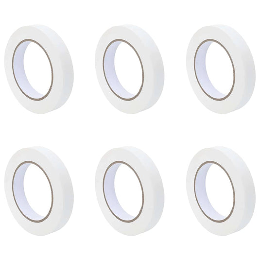 Vidaxl verf maskertapes 6 pcs wit 19mm x 50m papier