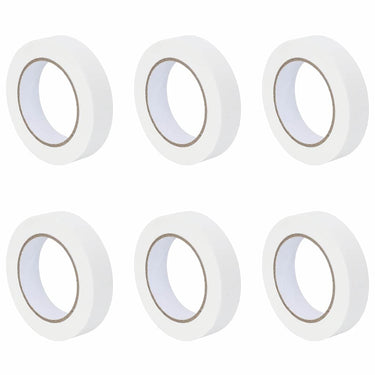 Vidaxl verf maskertapes 6 pcs wit 25mm x 50m papier