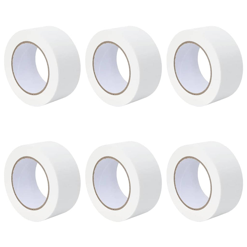 Load image into Gallery viewer, Vidaxl verf maskertapes 6 pcs wit 50mm x 50m papier
