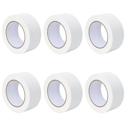 Vidaxl verf maskertapes 6 pcs wit 50mm x 50m papier