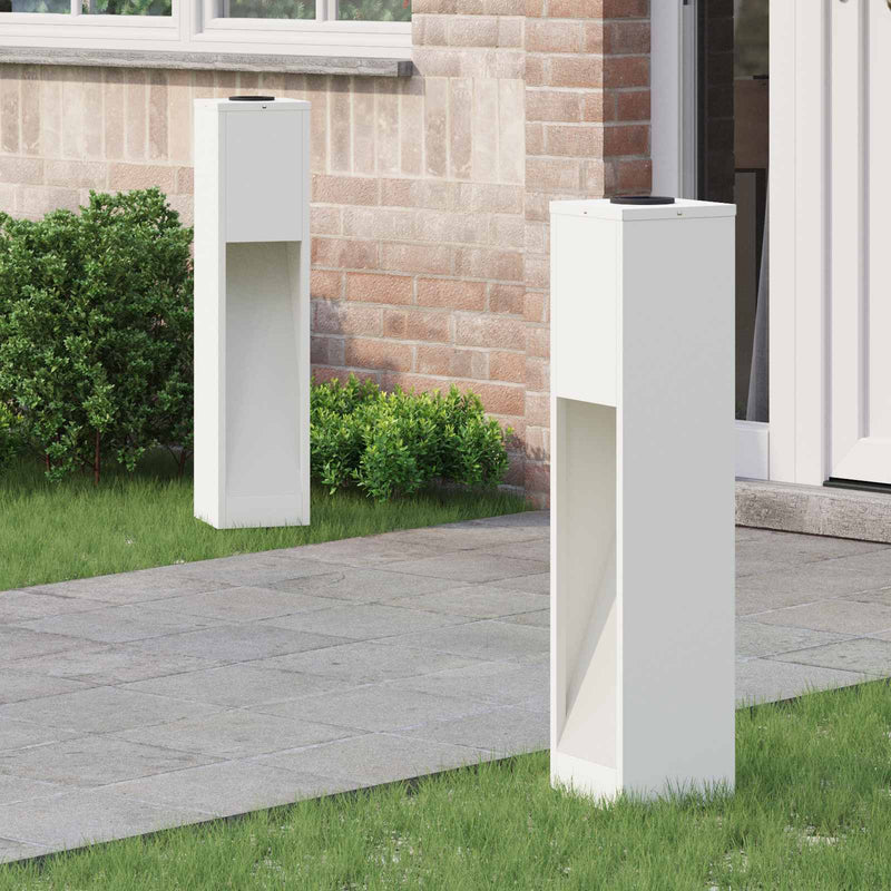 Load image into Gallery viewer, Vidaxl zonne led padverlichting 2 pcs wit koudgewalst staal
