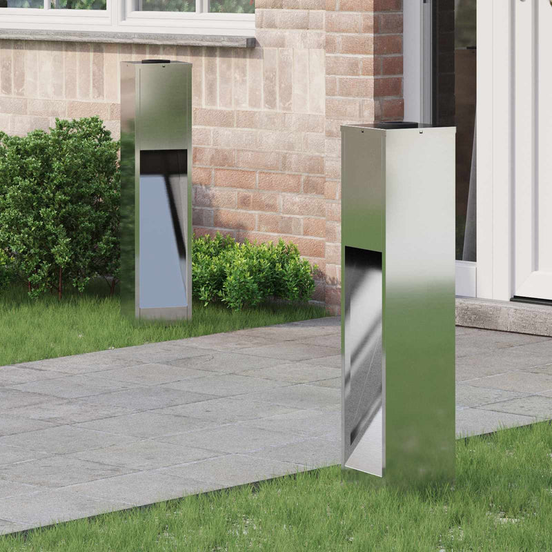 Load image into Gallery viewer, Vidaxl zonne led padverlichting 2 pcs zilver gegalvaniseerd
