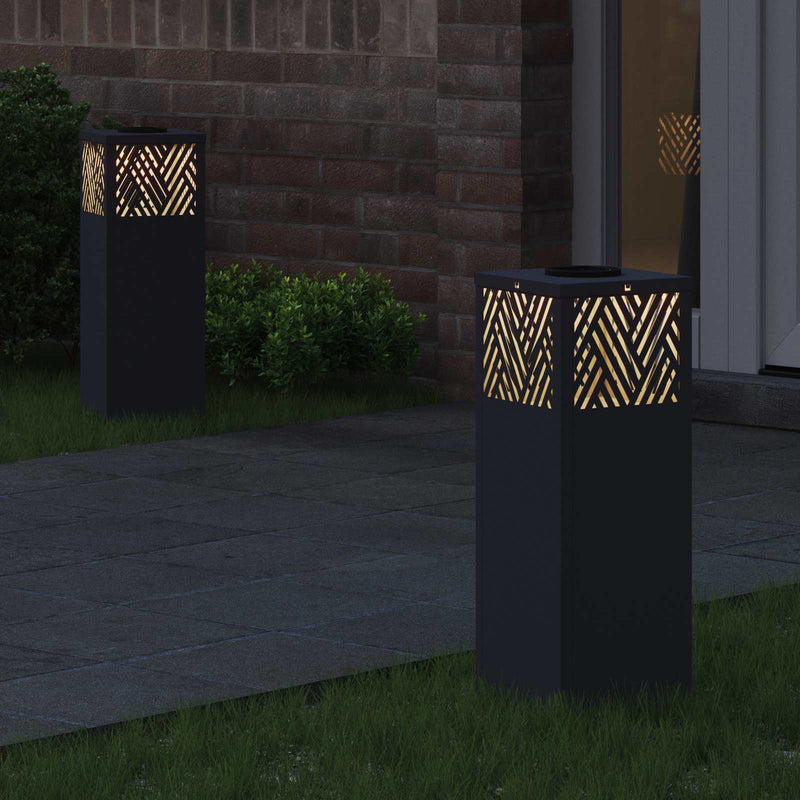 Load image into Gallery viewer, Vidaxl solar led pad licht 2 pcs antraciet koudgewalst staal
