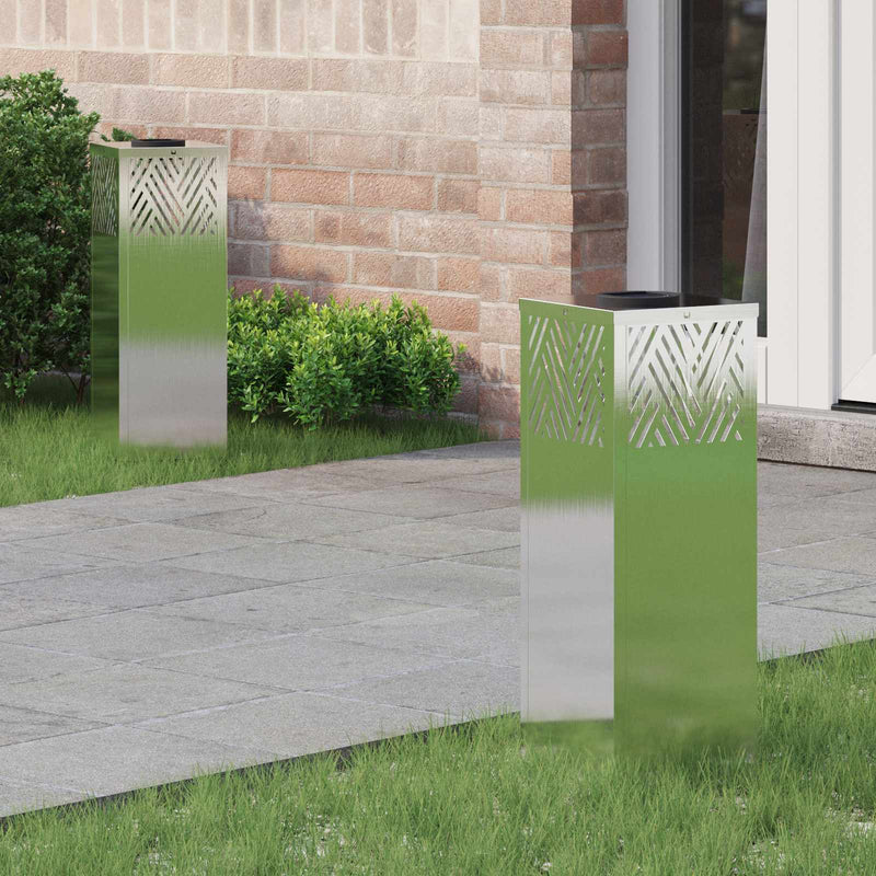 Load image into Gallery viewer, Vidaxl solar led pad licht 2 pcs zilver roestvrij staal
