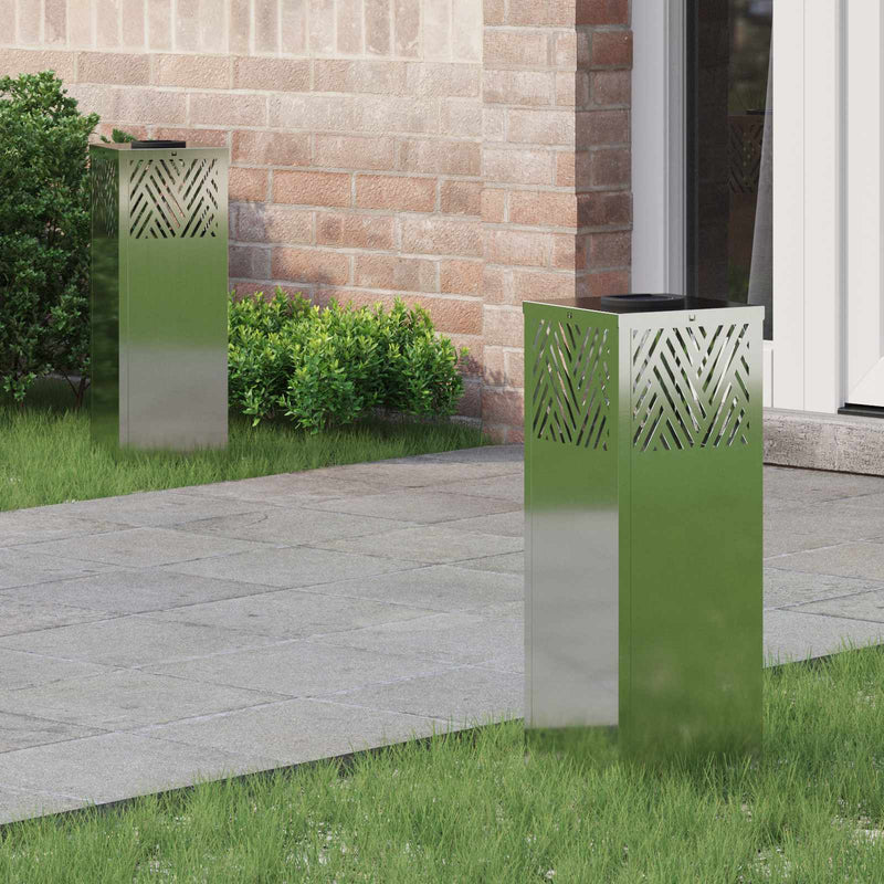 Load image into Gallery viewer, Vidaxl solar led pad licht 2 pcs zilver gegalvaniseerd
