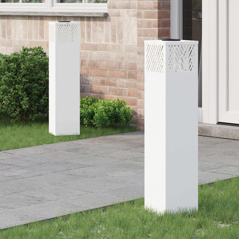 Load image into Gallery viewer, Vidaxl solar led pad licht 2 pcs wit koudgewalst staal
