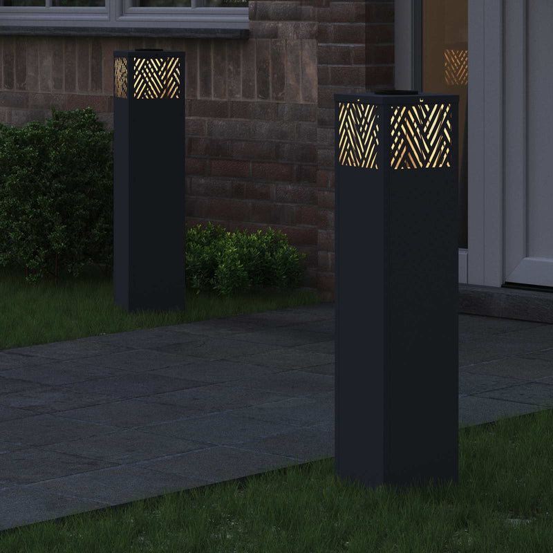 Load image into Gallery viewer, Vidaxl solar led pad licht 2 pcs antraciet koudgewalst staal
