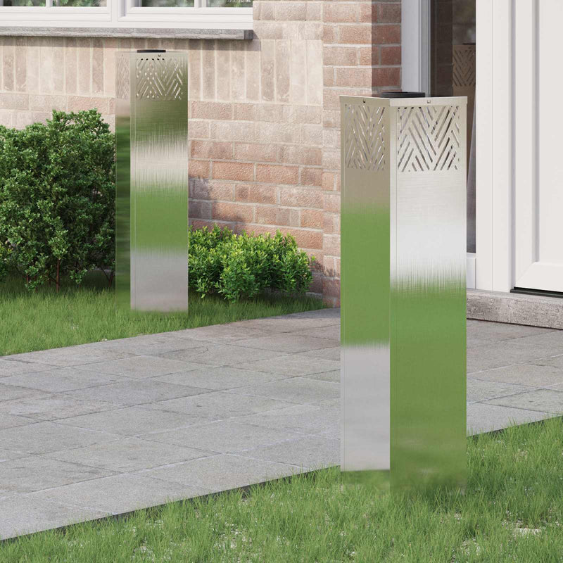 Load image into Gallery viewer, Vidaxl solar led pad licht 2 pcs zilver roestvrij staal
