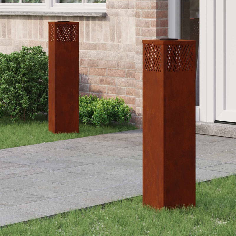 Load image into Gallery viewer, Vidaxl solar led pad licht 2 pcs brons cortenstaal
