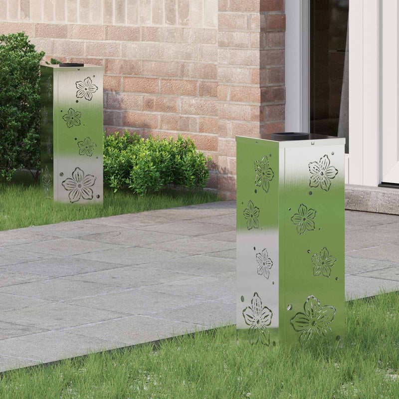 Load image into Gallery viewer, Vidaxl solar led pad licht 2 pcs zilver roestvrij staal
