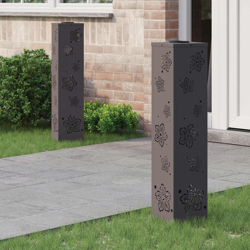 Load image into Gallery viewer, Vidaxl solar led pad licht 2 pcs zwart koudgewalst staal
