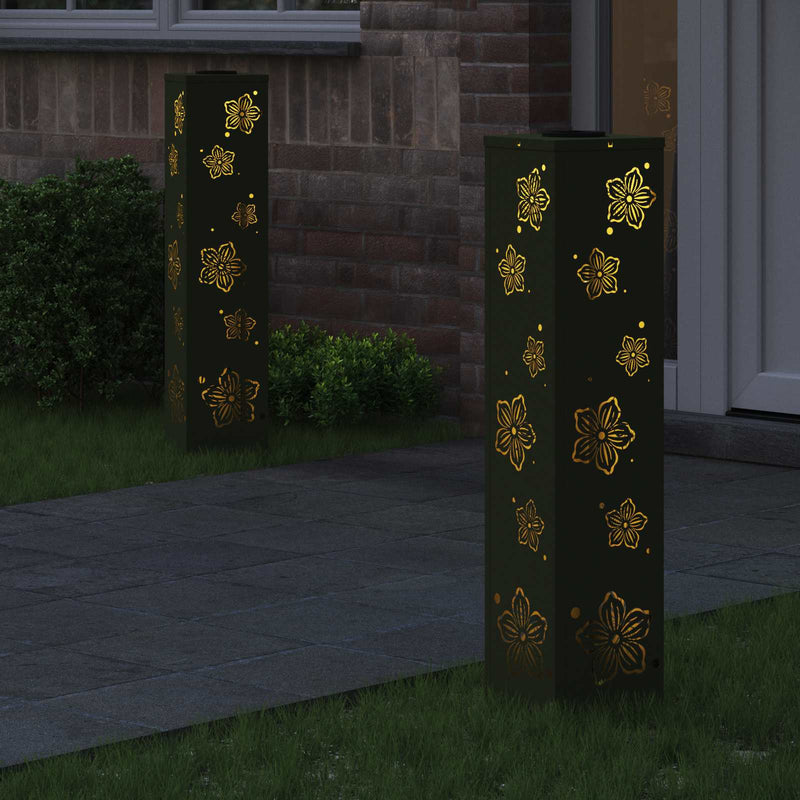 Load image into Gallery viewer, Vidaxl solar led pad licht 2 pcs olijf groen koudgewalst staal
