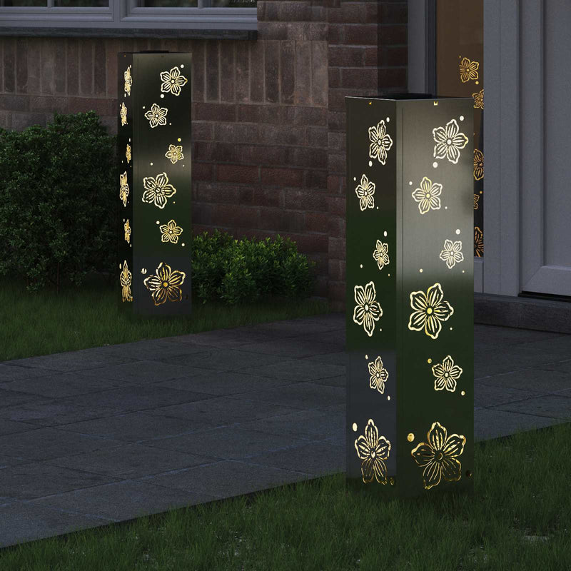 Load image into Gallery viewer, Vidaxl solar led pad licht 2 pcs zilver gegalvaniseerd staal
