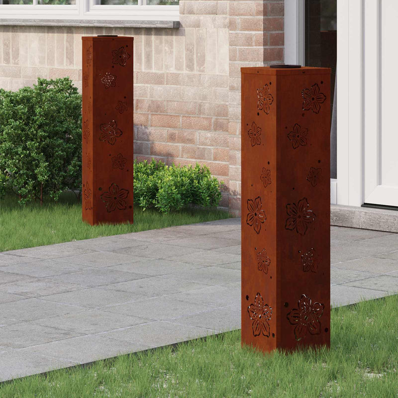 Load image into Gallery viewer, Vidaxl solar led pad licht 2 pcs roestig cortenstaal
