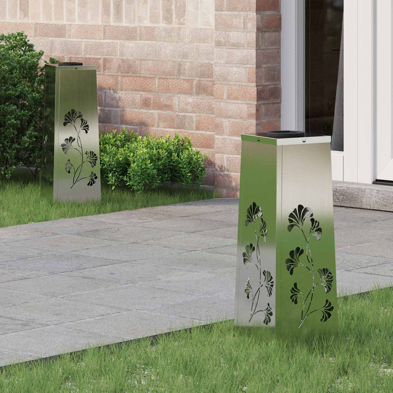 Load image into Gallery viewer, Vidaxl solar led pad licht 2 pcs zilver gegalvaniseerd staal
