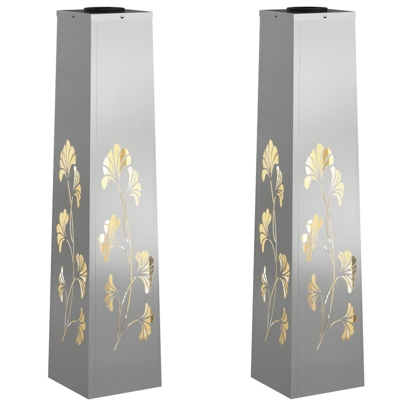 Load image into Gallery viewer, Vidaxl solar led pad licht 2 pcs zilver gegalvaniseerd staal
