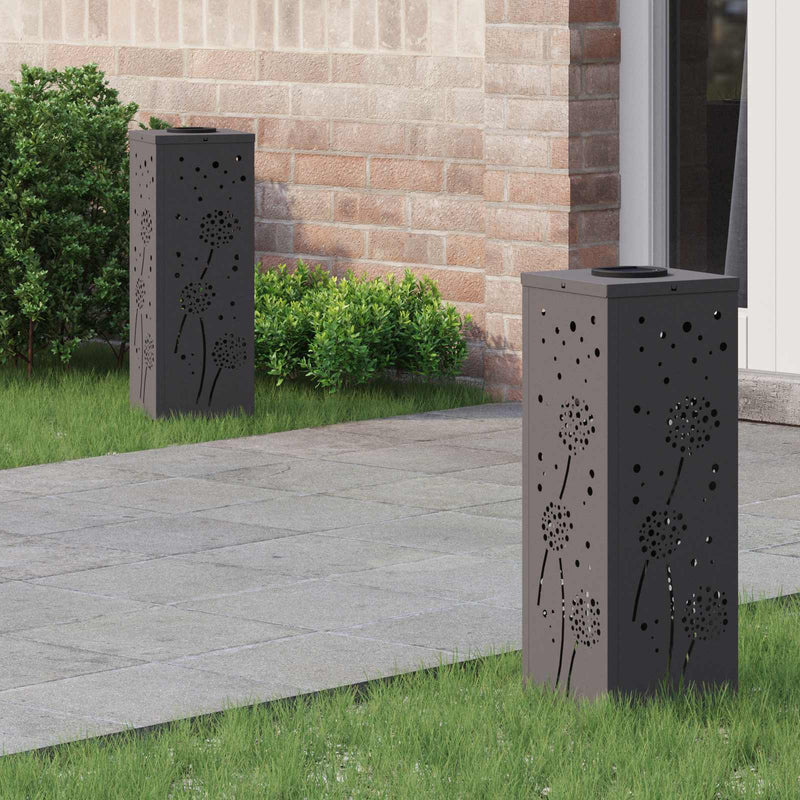 Load image into Gallery viewer, Vidaxl solar led pad licht 2 pcs zwart koudgewalst staal
