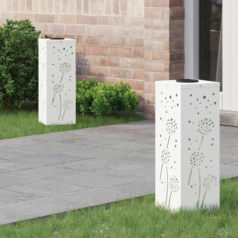 Load image into Gallery viewer, Vidaxl solar led pad licht 2 pcs wit koudgewalst staal
