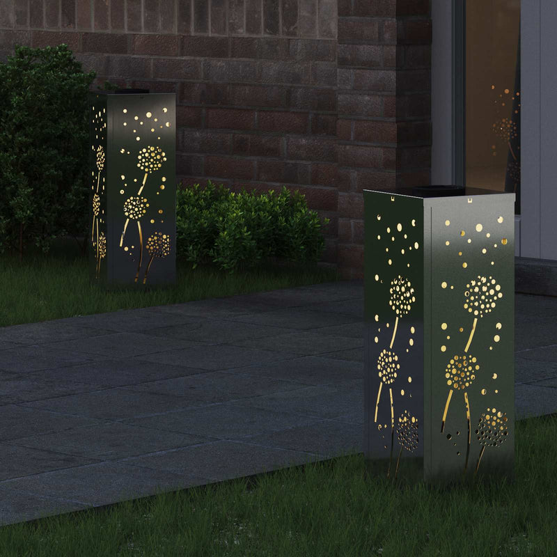 Load image into Gallery viewer, Vidaxl solar led pad licht 2 pcs zilver gegalvaniseerd staal

