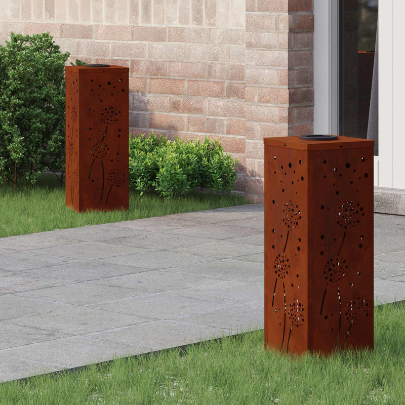 Load image into Gallery viewer, Vidaxl solar led pad licht 2 pcs roestig cortenstaal
