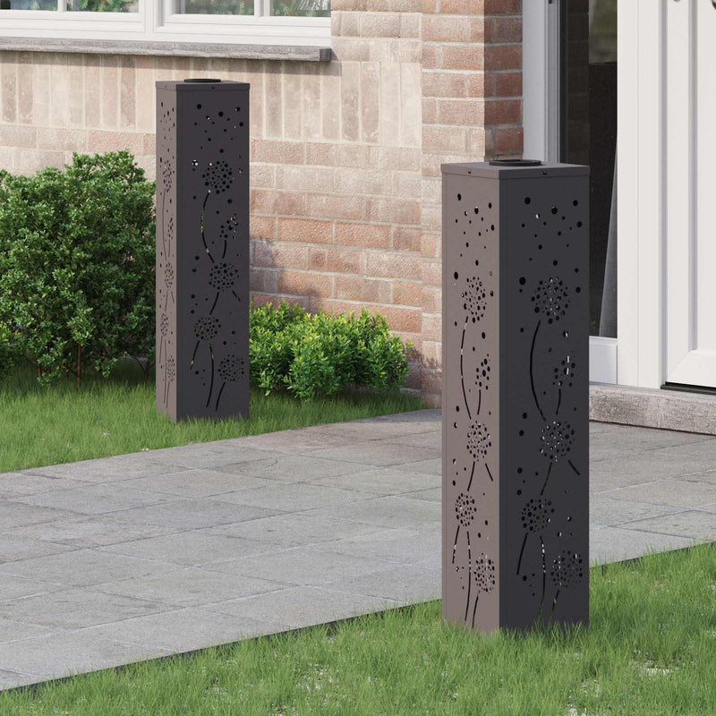 Load image into Gallery viewer, Vidaxl solar led pad licht 2 pcs zwart koudgewalst staal
