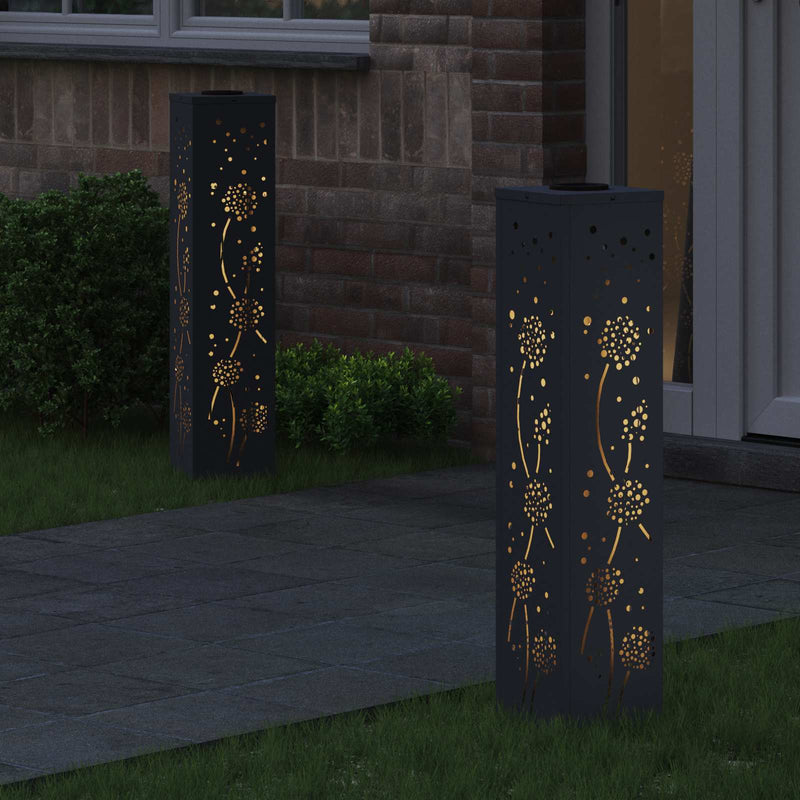 Load image into Gallery viewer, Vidaxl solar led pad licht 2 pcs antraciet koudgewalst staal
