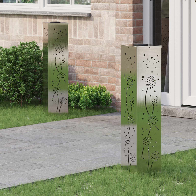 Load image into Gallery viewer, Vidaxl solar led pad licht 2 pcs zilver roestvrij staal
