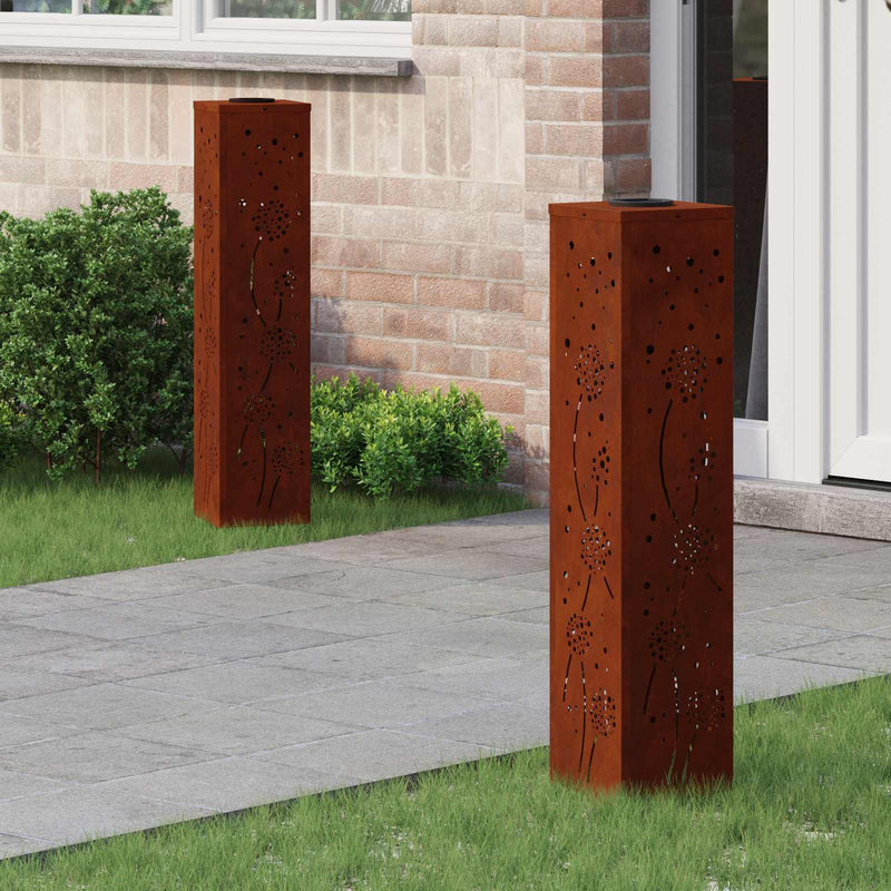 Load image into Gallery viewer, Vidaxl solar led pad licht 2 pcs roestig cortenstaal
