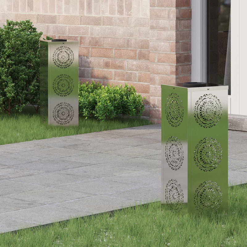 Load image into Gallery viewer, Vidaxl solar led pad licht 2 pcs zilver roestvrij staal
