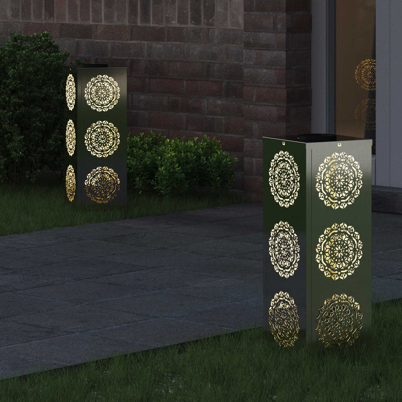 Load image into Gallery viewer, Vidaxl solar led pad licht 2 pcs zilver gegalvaniseerd staal
