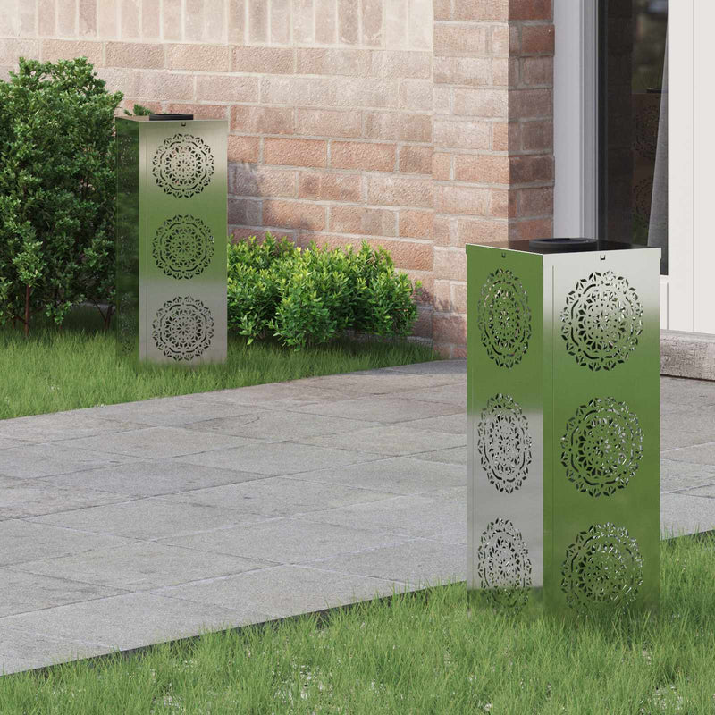 Load image into Gallery viewer, Vidaxl solar led pad licht 2 pcs zilver gegalvaniseerd staal

