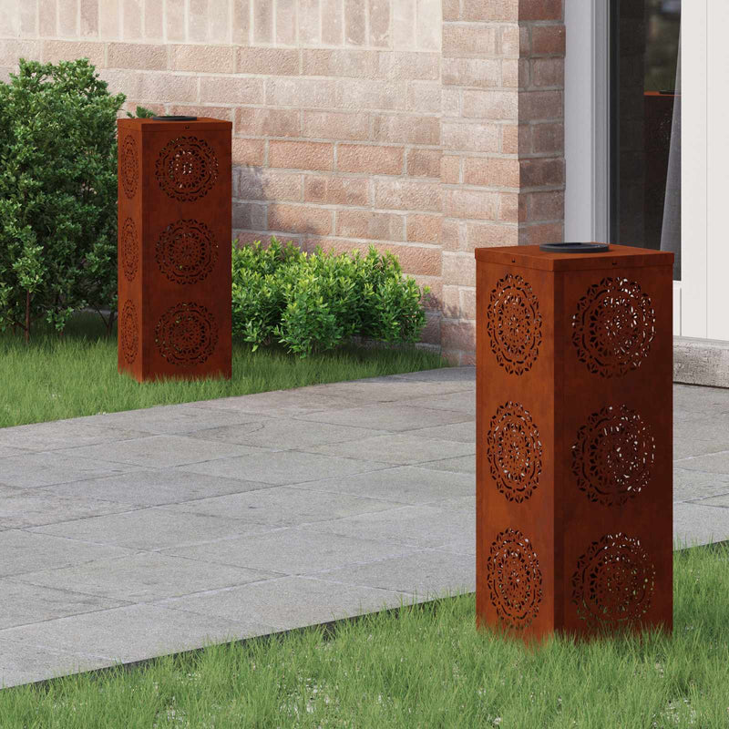 Load image into Gallery viewer, Vidaxl solar led pad licht 2 pcs roestig cortenstaal
