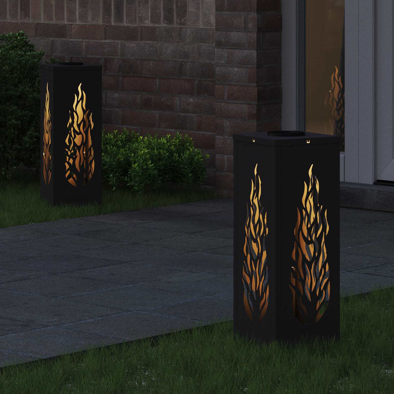 Load image into Gallery viewer, Vidaxl solar led pad licht 2 pcs zwart koudgewalst staal
