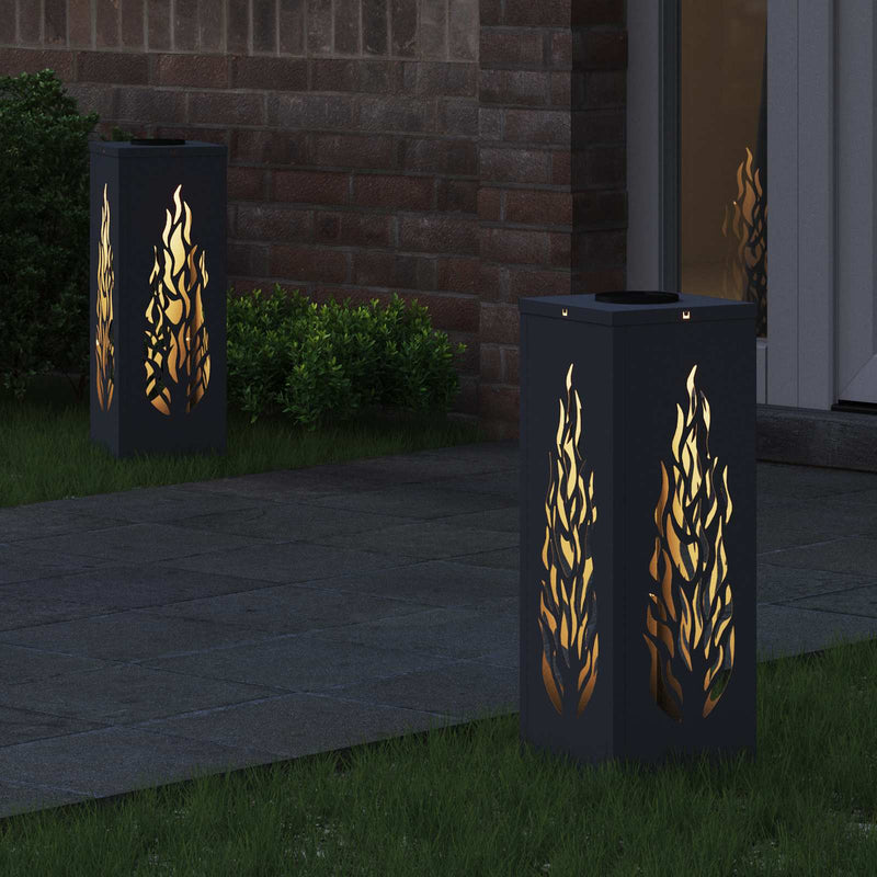Load image into Gallery viewer, Vidaxl solar led pad licht 2 pcs antraciet koudgewalst staal
