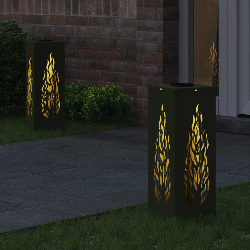 Load image into Gallery viewer, Vidaxl solar led pad licht 2 pcs olijf groen koudgewalst staal

