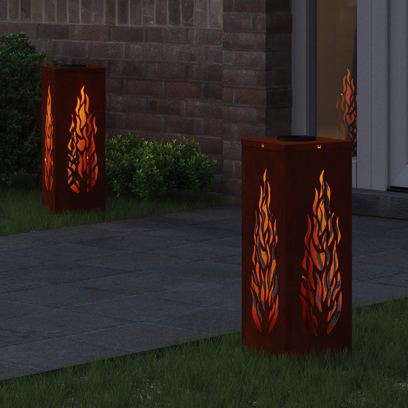 Load image into Gallery viewer, Vidaxl solar led pad licht 2 pcs brons cortenstaal

