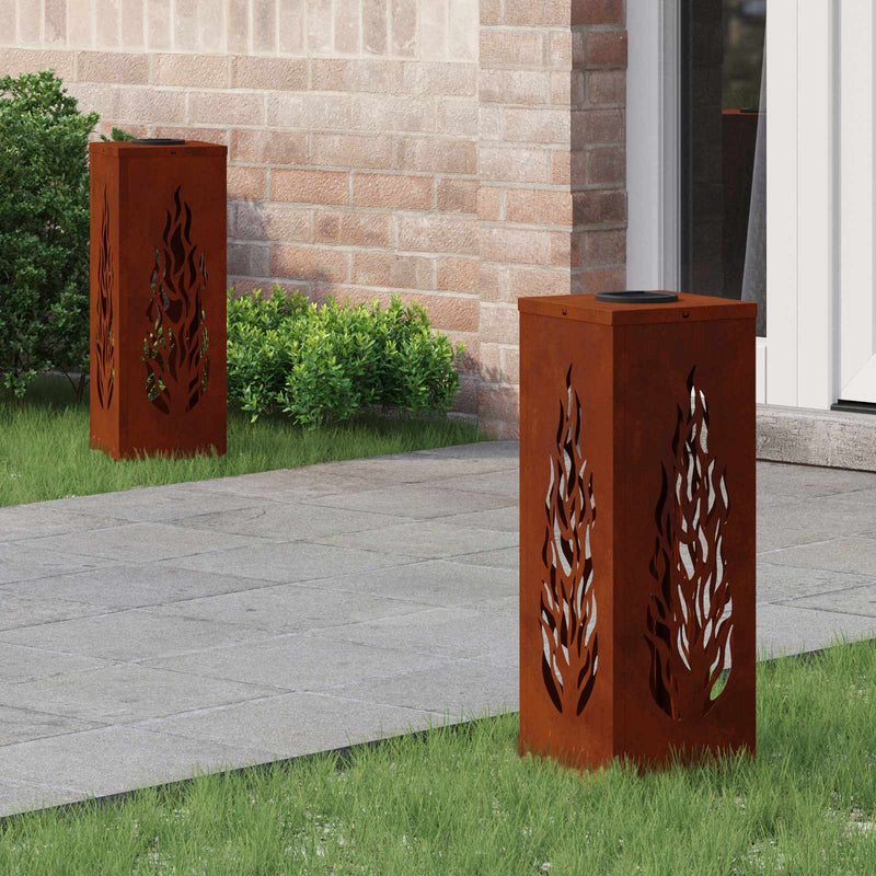 Load image into Gallery viewer, Vidaxl solar led pad licht 2 pcs brons cortenstaal

