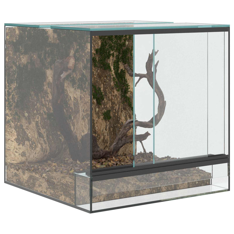 Load image into Gallery viewer, Vidaxl terrarium met opslag doorzichtig 30 x 30 x 30 cm glas
