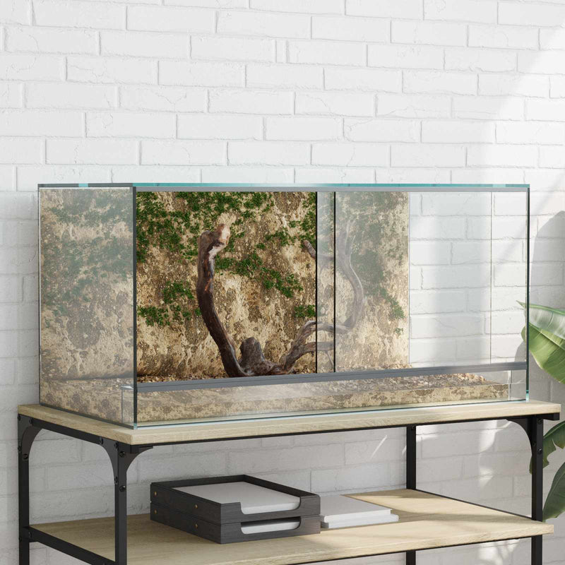 Load image into Gallery viewer, Vidaxl terrarium met opslag doorzichtig 80 x 40 x 40 cm glas
